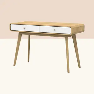 Justine Writing Desk Oak/White