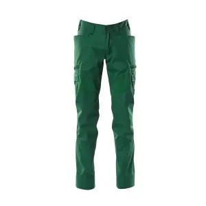 Mascot Accelerate Thigh Pocket Trousers with Stretch Zones - Green   (52.5) (Leg Length - Regular)