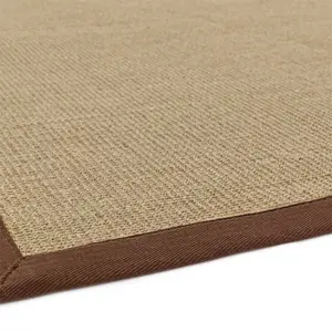 Chocolate Bordered Plain Modern Easy to clean Rug for Dining Room Bed Room and Living Room-160cm X 230cm