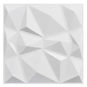 Art Deco 3D Square Diamond Wall Tile 50cm x 50cm (Pack of 6)