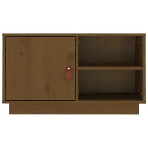 Berkfield TV Cabinet Honey Brown 70x34x40 cm Solid Wood Pine