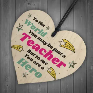 Thank You Gift For Teacher Friendship Gift Hanging Wood Heart Sign Appreciation Gift Teacher Gifts Leaving Gift