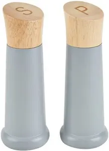 Dunelm Set Of 2 Grey Salt & Pepper Mills, Natural, Wood