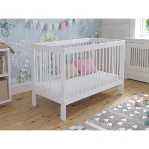 Adwolf Cot Bed with Mattress White