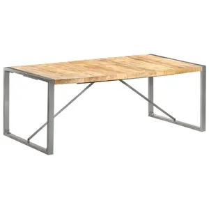 Cheyenne Dining Table Solid Wood Natural / Grey / H75 x L200 x W100cm