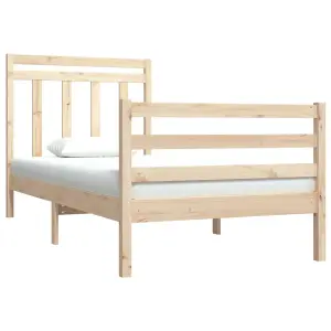 Berkfield Bed Frame Solid Wood 90x190 cm 3FT Single