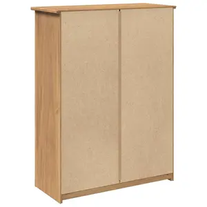 Berkfield Shoe Cabinet Panama 80x35x105 cm Solid Wood Pine