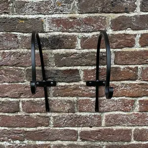 Metal Round Hanging Basket Hooks (30cm) Set of 2