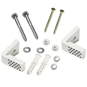 Angled Floor WC Toilet Pan / Bidet Fixing Bathroom Fitting Kit Inc Brackets