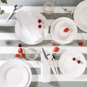 18pc Round Melamine Dinner Set-(STRONG PLASTIC)