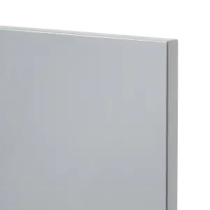 GoodHome Alisma High gloss grey Slab Appliance Cabinet door (W)600mm (H)453mm (T)18mm