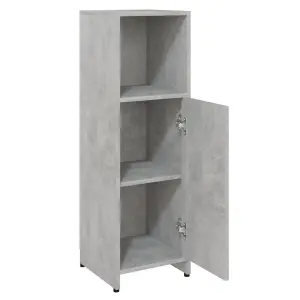 Berkfield Bathroom Cabinet Concrete Grey 30x30x95 cm Engineered Wood