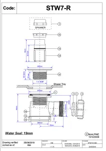 McAlpine STW7-R 19mm Water Seal Shower Trap with Universal Outlet