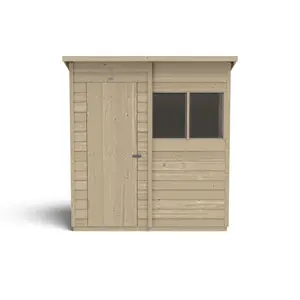 6 ft. W x 4 ft. D Solid Wood Garden Shed