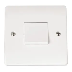 Click Scolmore Mode Isolation Plate Switch 20A 1 Gang 3-Pole White - CMA021