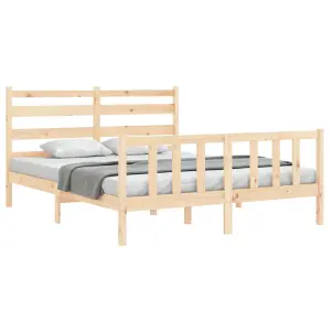 Berkfield Bed Frame with Headboard 160x200 cm Solid Wood