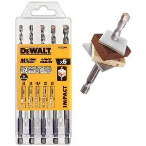 DeWalt DT60099 5 Piece Extreme Impact Multi Purpose Drill Bit Set 4 5 5.5 6 8mm