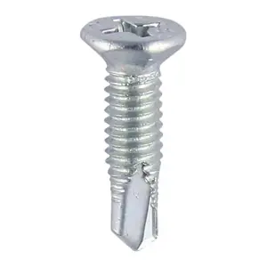 TIMCO Window Fabrication Screws Countersunk Facet PH Metric Thread Self-Drilling Point Zinc - M4 x 13