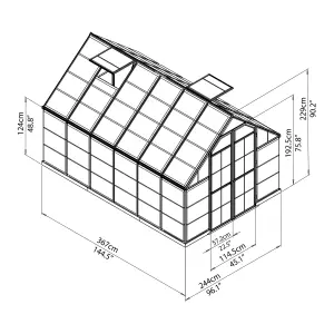 Palram - Canopia Octave Silver Greenhouse