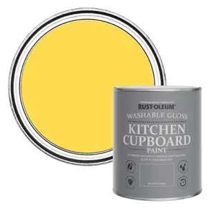 Rust-Oleum Lemon Sorbet Gloss Kitchen Cupboard Paint 750ml