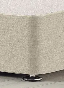 Somnior Platinum Tweed Natural Divan Base With Headboard - Small Single