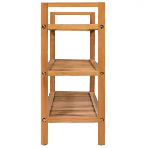 Berkfield Shoe Rack with 3 Shelves 100x27x60 cm Solid Oak Wood