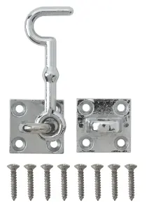 Chrome-plated Zamak Cabin hook, (L)70mm