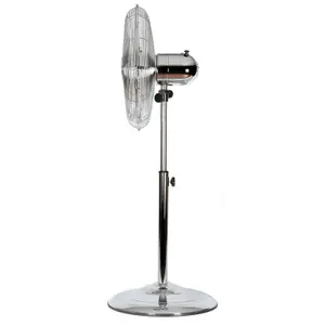 Igenix DF1660 Pedestal Fan, 16 Inch, Oscillating, 3speeds, Chrome