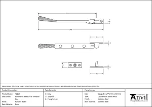 From The Anvil Polished Nickel 8 Inch Hammered Newbury Stay