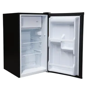 SIA LFIBL Mini Black Free Standing Under Counter Fridge With 3 Star Ice Box