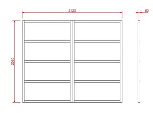 Wooden shed bases 7x7 (W-212cm x D-206cm), made of 38mm x 63mm