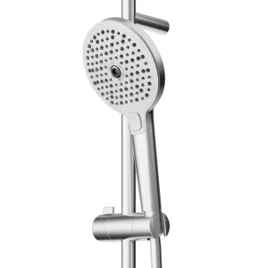 GoodHome Kolima Chrome effect 3-spray pattern Shower kit