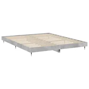 Berkfield Bed Frame Concrete Grey 120x200 cm Engineered Wood