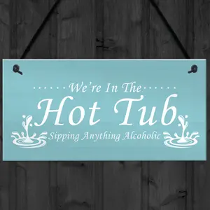 Red Ocean Funny Hot Tub Accessories Home Decor Garden Hot Tub Signs Novelty Gifts