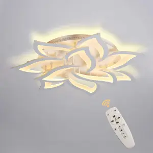 Garwarm 10-Head LED Dimmable Petal Ceiling Light with Remote