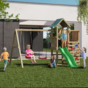 Shire Chester climbing frame with double swings silde and step ladder