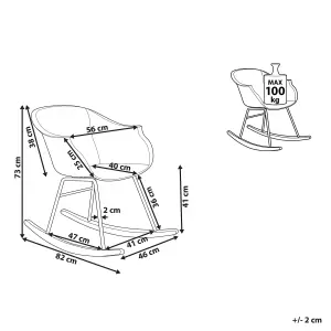 Rocking Chair HARMONY Synthetic Material Beige