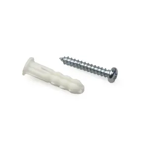 SCREWD 4mm x 25mm Screw & Wall Plug Kit for Crafts, DIY, Hobbies and Construction - Pack of 30