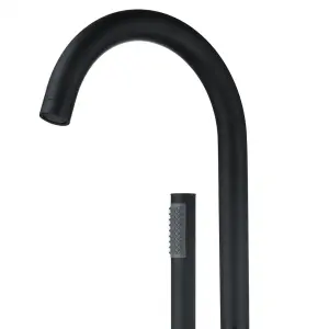 ENKI Zara Matte Black Floorstanding Brass Bath Shower Mixer Tap BT9909