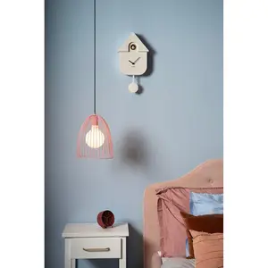 Lucide Macarons Retro Pendant Light 24.5cm- 1xE27 - Pink