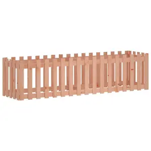 Berkfield Garden Raised Bed with Fence Design 200x50x50 cm Solid Wood Douglas