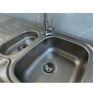 Liquida LSS150 1.5 Bowl Reversible Inset Stainless Steel Kitchen Sink With Waste