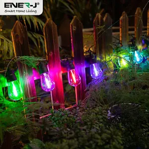 Solar RGB+WW (2 Way) String Lights with Remote, 10 Meters, 10 lamps, IP44