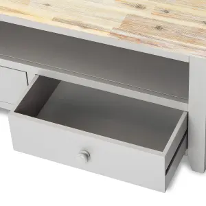 Florence Dove Grey TV Stand With 2 Drawers and Shelf