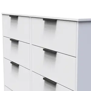 Nashville Ready assembled White 6 Drawer Chest (H)792mm (W)1117mm (D)395mm