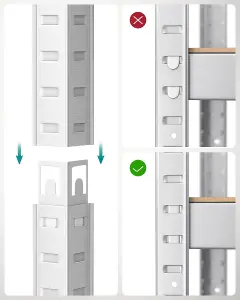 SONGMICS 4-Tier Shelving Unit, Steel Storage Shelf, Shelving Unit for Storage, Boltless, for Garage, Shed, Silver