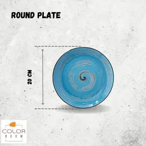 Wilmax Colourboom 20.5cm Round Plate 20.5 Cm (Set of 6) Blue