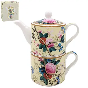 Tea For One Ceramic Kilburn W.Morris Floral Teapot Tea Server Set Fine China