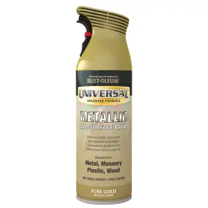 Rust-Oleum Universal Pure gold effect Multi-surface Protector Spray paint, 400ml