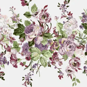 Laura Ashley Rosemore Purple Floral Matt Mural